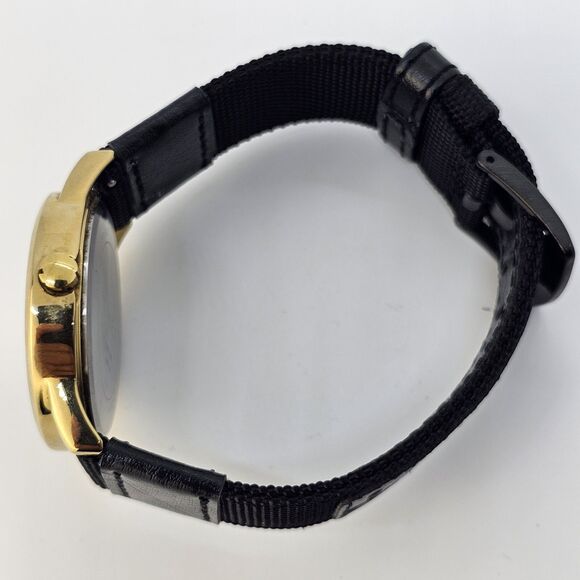 Timex Men's Easy Reader Watch 38MM Gold Case White Dial New Black Canvas Bands - Picture 13 of 15